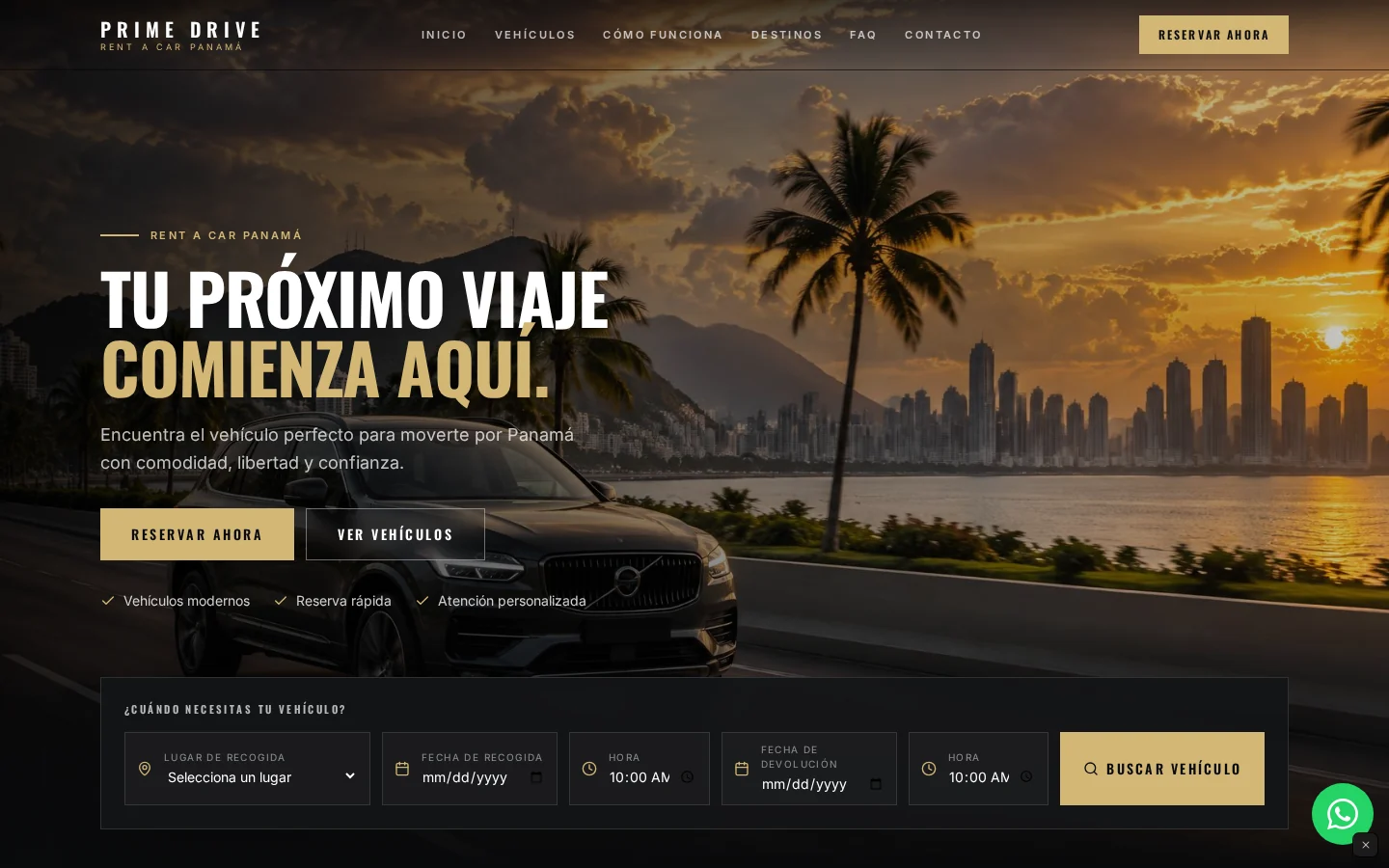 Vista de escritorio del proyecto PRIME DRIVE