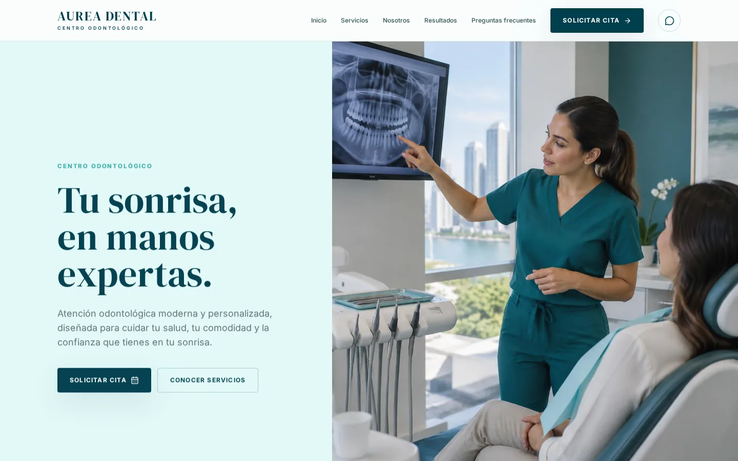 Vista de escritorio del proyecto Clínica